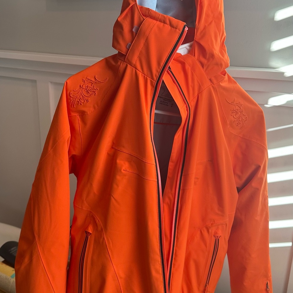 Volkl Orange Ski Coat Nwot Sz 8 - image 1